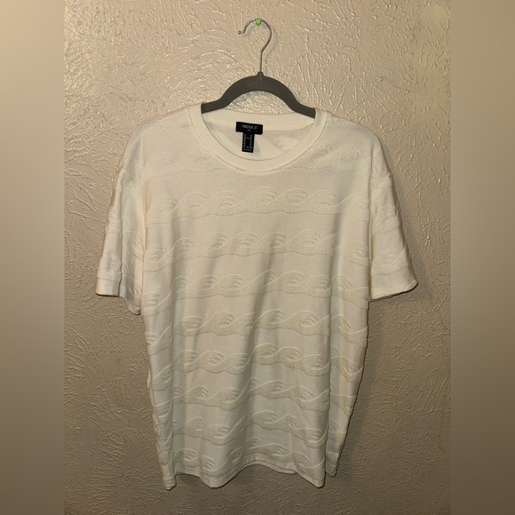 Forever 21 Cream Textured Men's Shirt - Picture 1 of 3